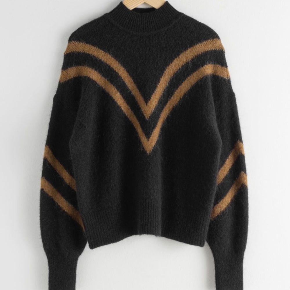 Black and brown sweater